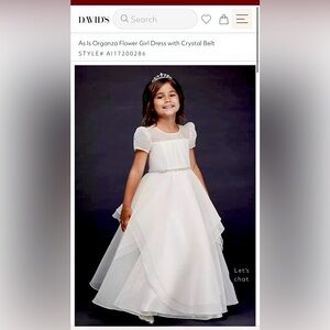 NWT Davids Bridal
1 Girls flower girl dress size 4- never worn